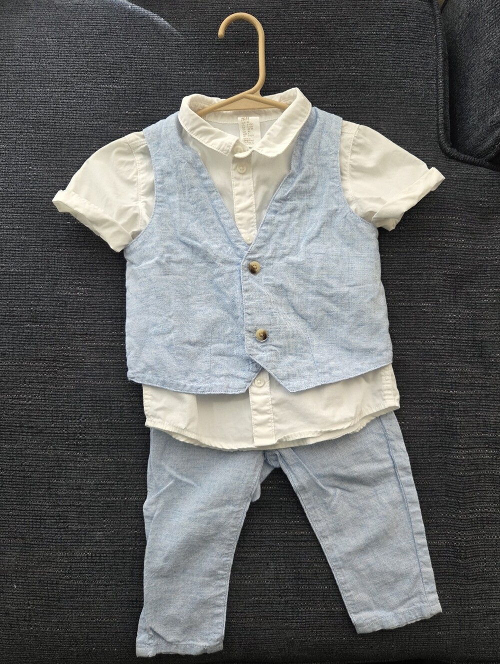H&M 3 Piece Linen Suit 9-12m